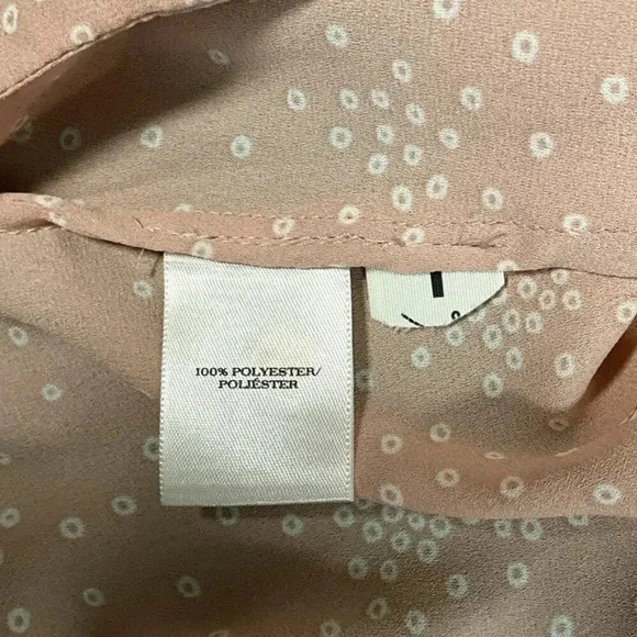 Ann Taylor Draped Blouse With Twisted V Neck Elegant Size Small Petite Blush - Picture 12 of 12